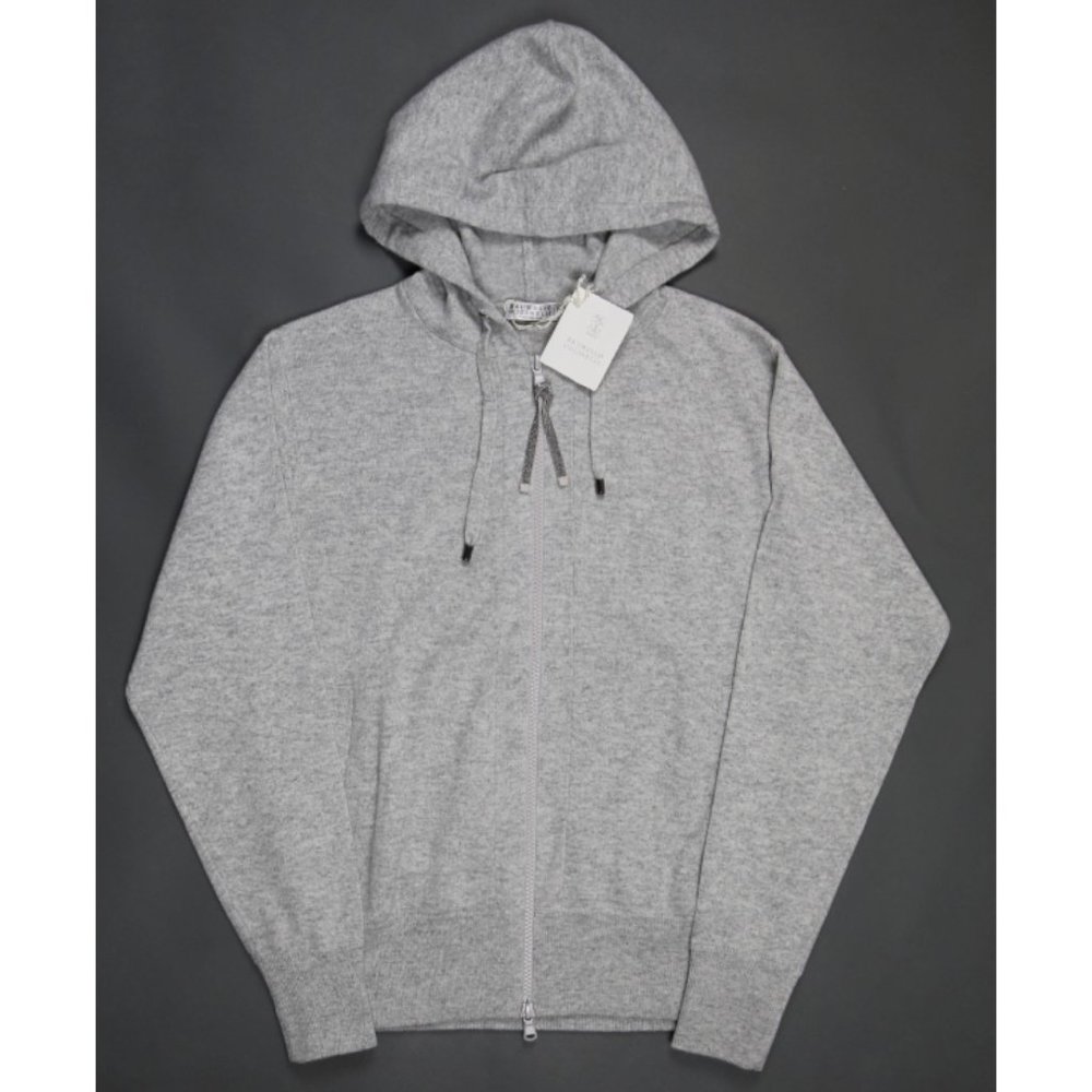 NWT$3900 Brunello Cucinelli 100% Cashmere Hoodie S